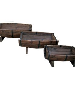 3-piece Half Barrel Planter Set