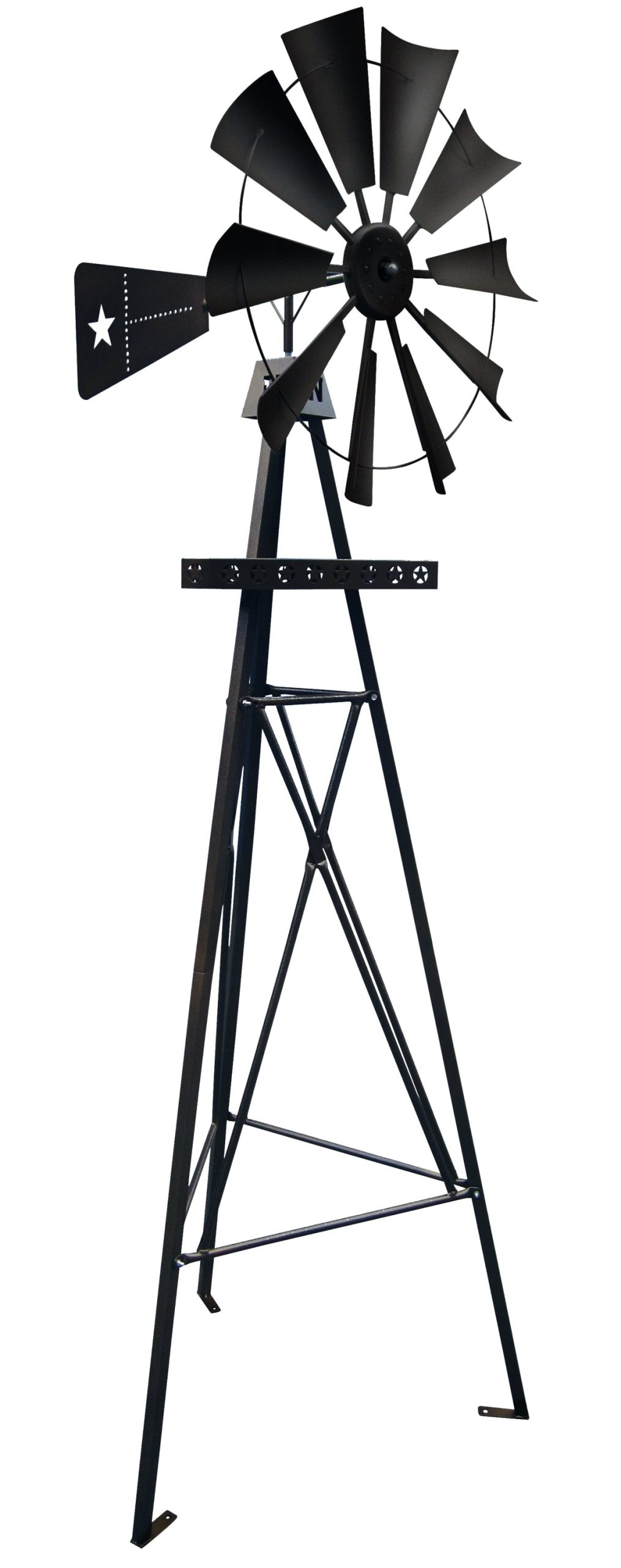 Black Texas Flag Windmill - For Pickup ONLY (Excluding Wholesale Orders)