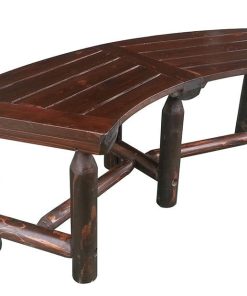 Char-Log Curved Bench