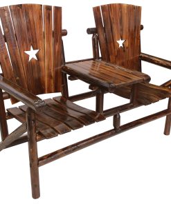 Char-Log Double Chair with Tray - For Pickup ONLY (Excluding Wholesale Orders)