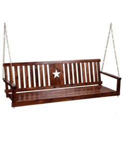 Charred 5-foot Star Porch Swing - For Pickup ONLY
