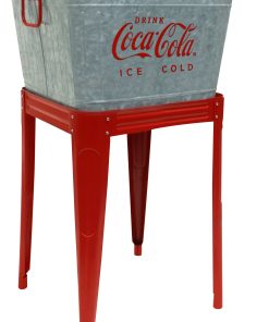 Coca-Cola® Galvanized Retro Beverage Tub with Stand