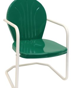 Dark Green Retro Metal Chair