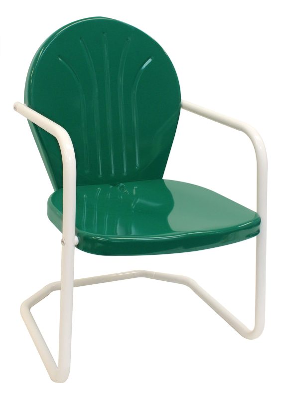 Dark Green Retro Metal Chair