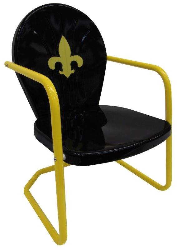 Fleur-de-lis Retro Metal Chair