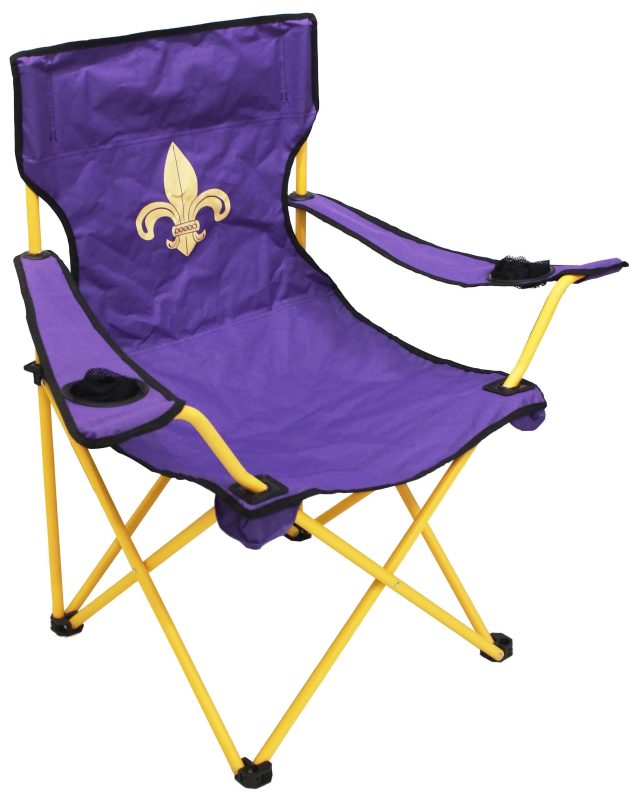 Purple Fleur de Lis Lawn Chair