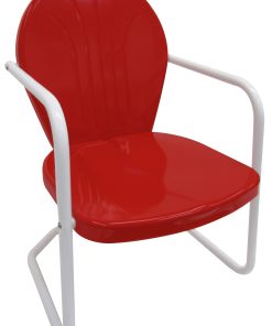 Red Retro Metal Chair