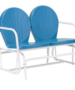 Retro Double Glider Azure & White