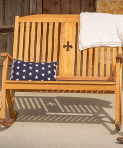 Sequoia Bench Rocker w Fluer de Lis