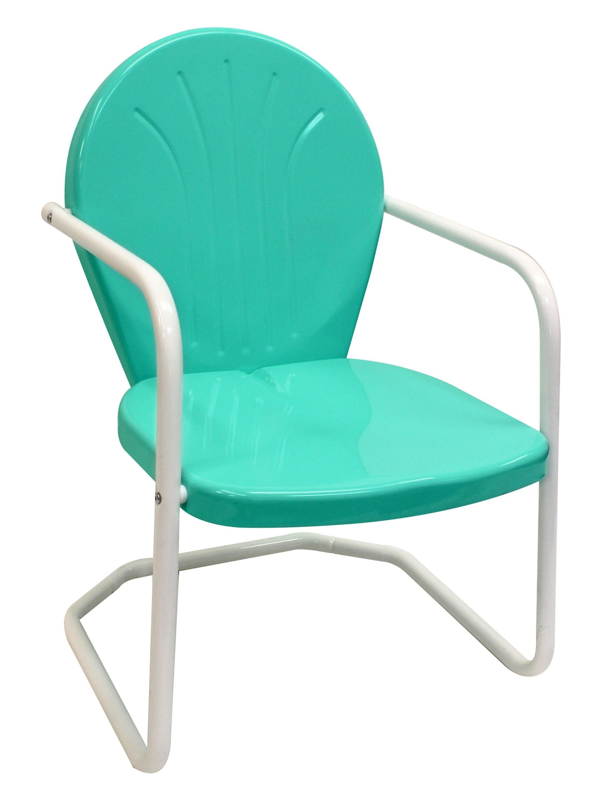 Teal Retro Metal Chair