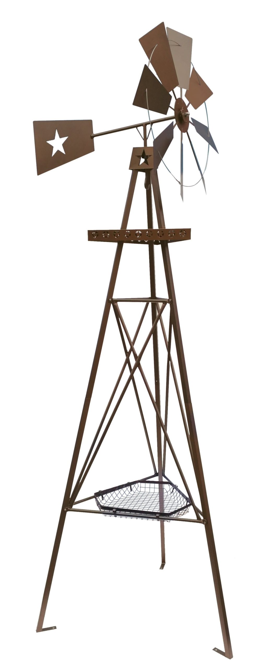 Windmill with Hanging Plant Hook and Planter Basket - For Pickup ONLY (Excluding Wholesale Orders)